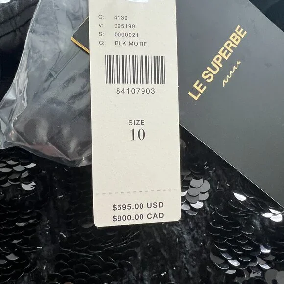 NWT Le Superbe Nominee + Anthropologie Tux Mini Sequin Dress - Picture 5 of 7